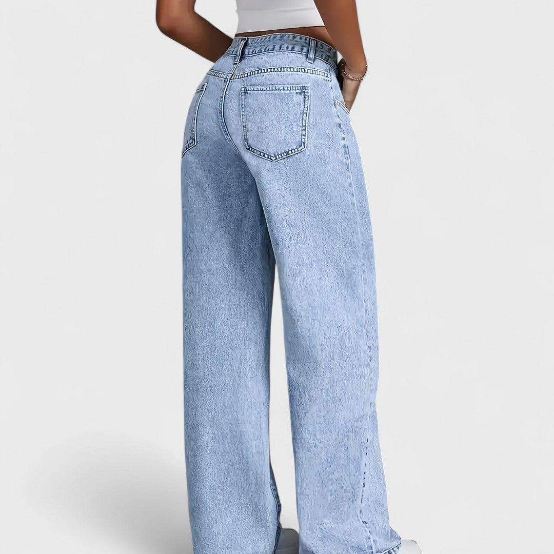 Mara - Women's Wide Leg Straight Leg Jeans