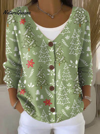 V-neck Cardigan Sweater