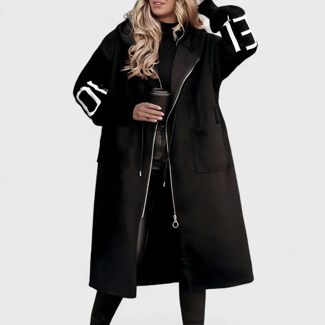 Rosana - Elegant coat with hood