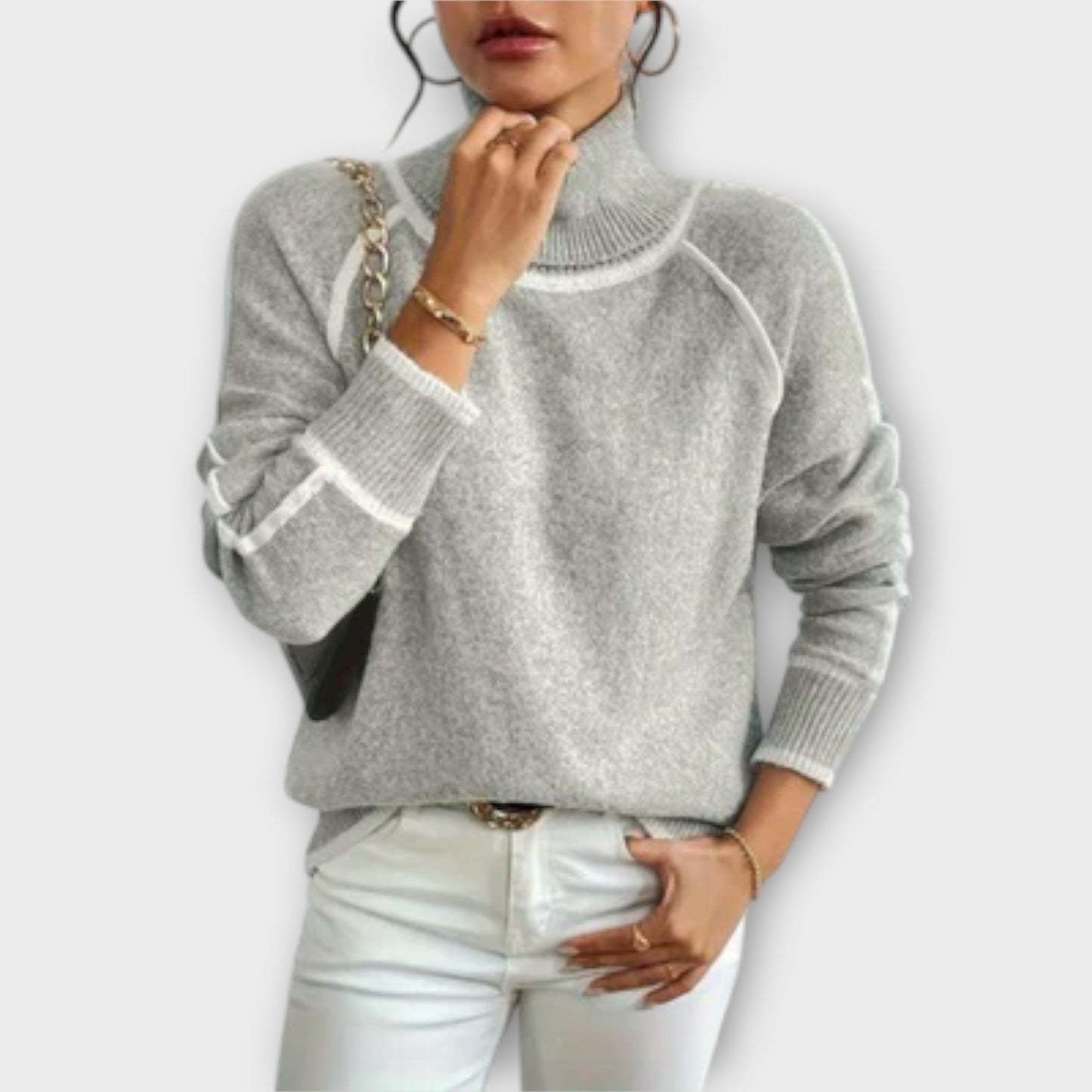 Aurora - Casual High Collar Sweater