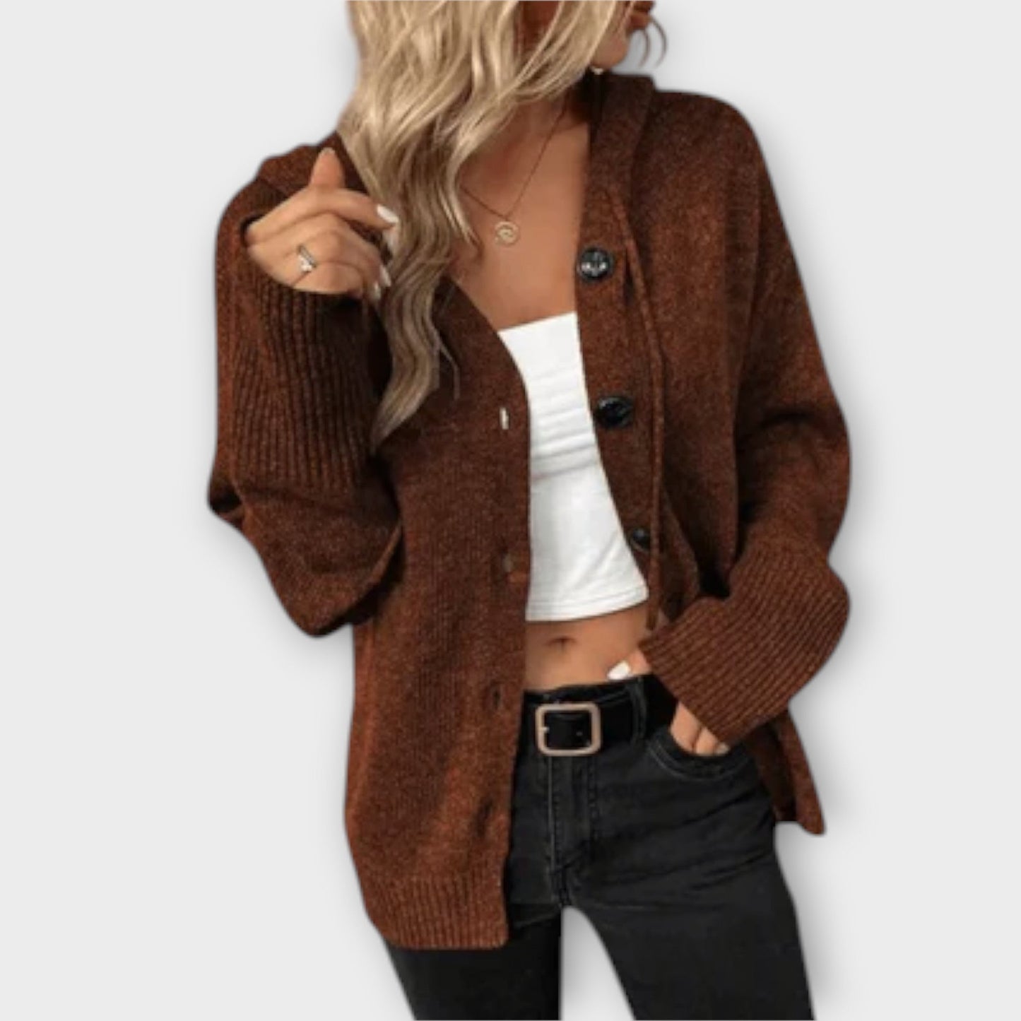 Brittan - Button-Up Knit Cardigan