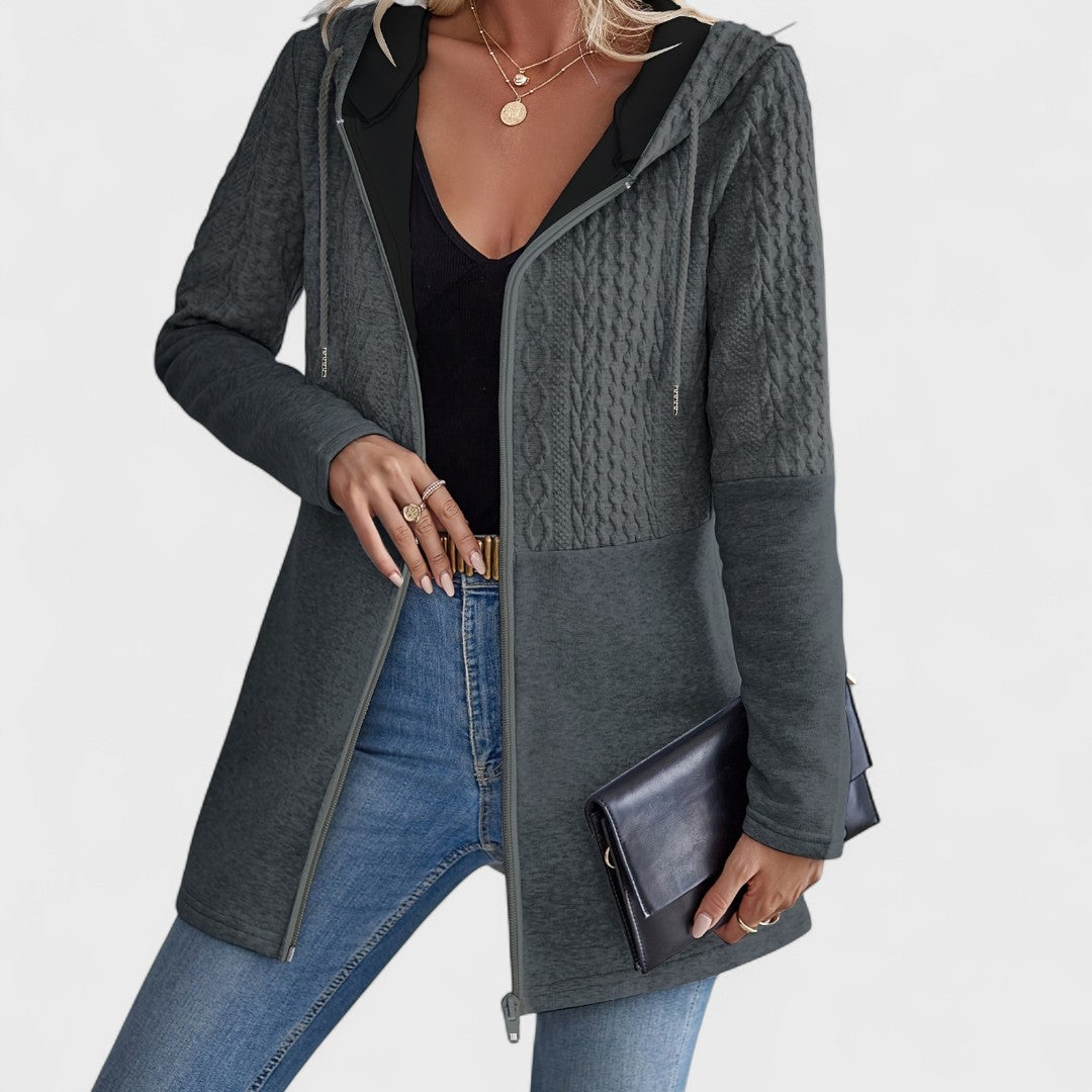 Valentino - Elegant Grey Hooded Cardigan for Women