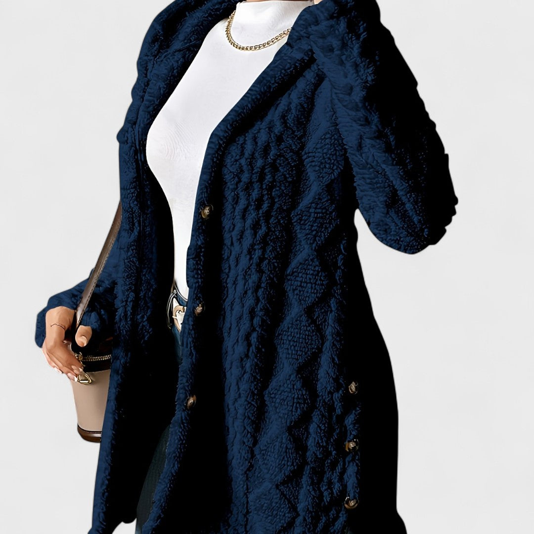 Katerina - Warm Hooded Cardigan Coat