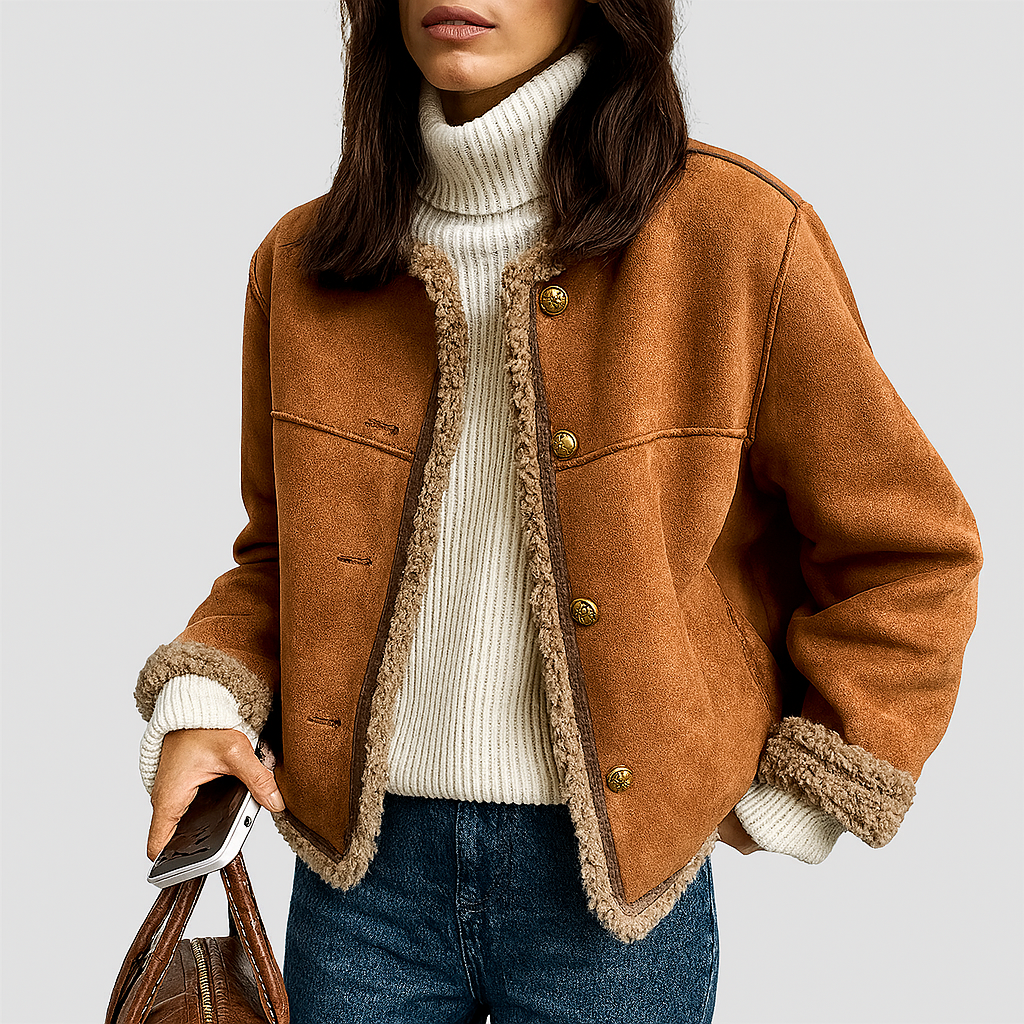 Isabella's Fur Button Jacket