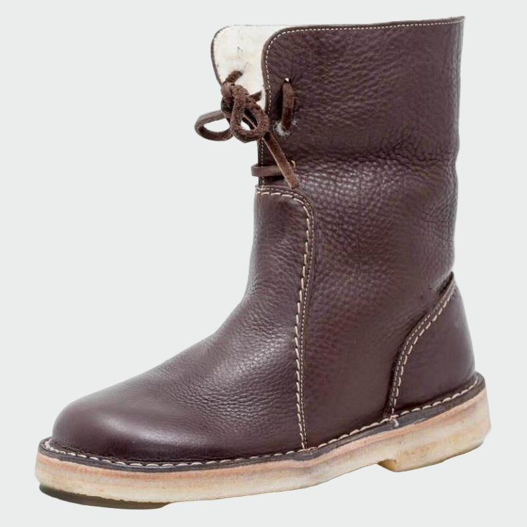 Waterproof Leather Men's Shoes with Wool Lining