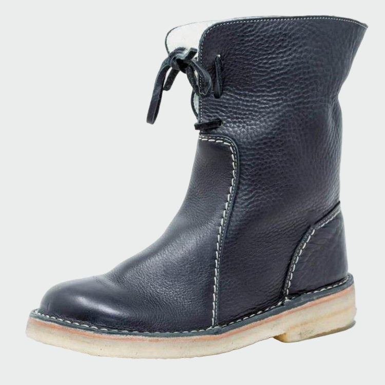 Waterproof Leather Men's Shoes with Wool Lining