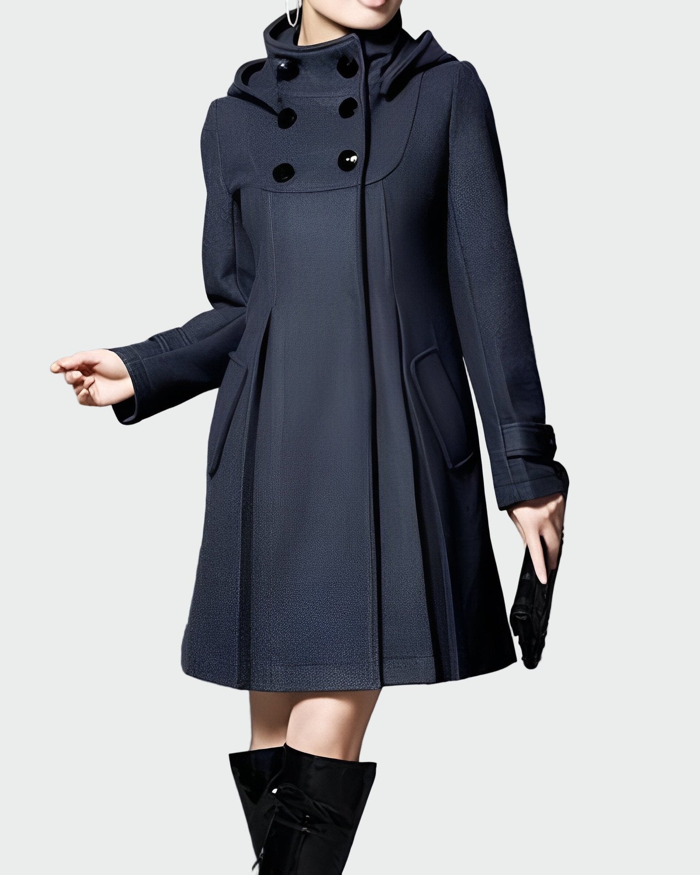 Yana - Coat with hood and collar