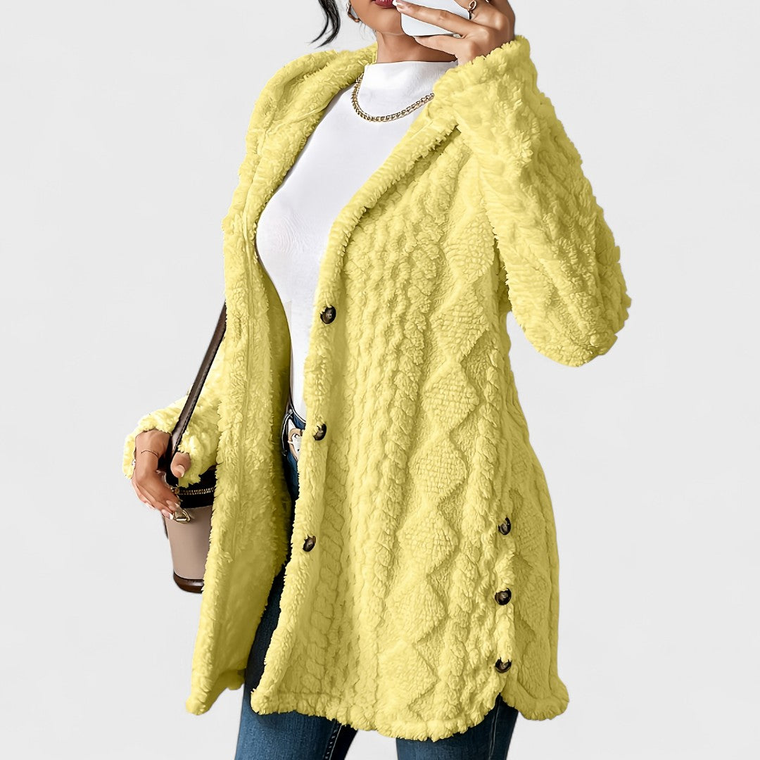 Katerina - Warm Hooded Cardigan Coat