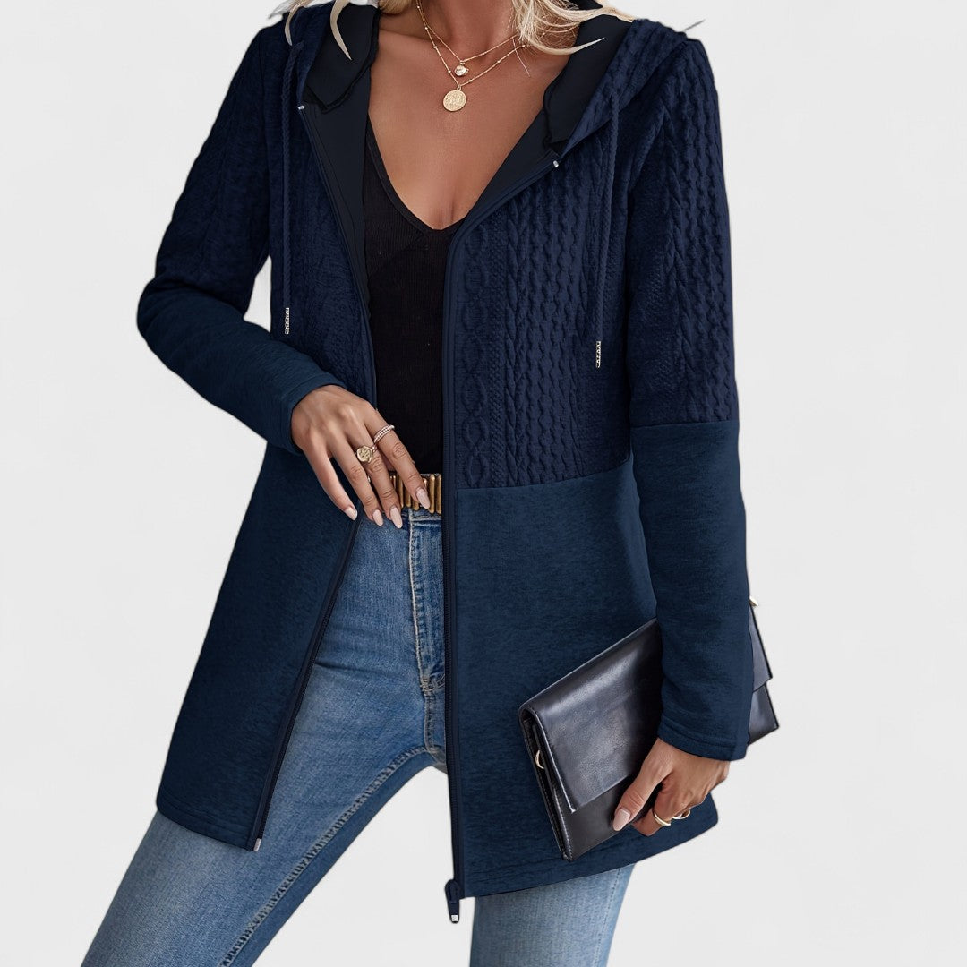 Valentino - Elegant Grey Hooded Cardigan for Women