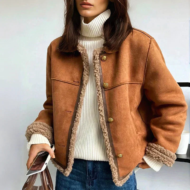 Isabella's Fur Button Jacket