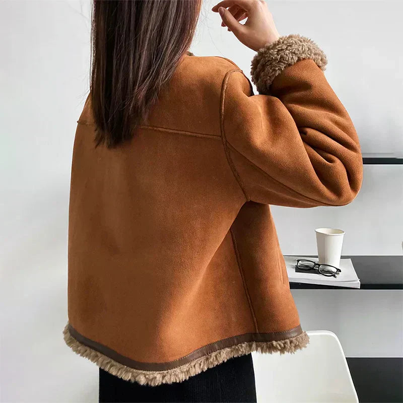 Isabella's Fur Button Jacket