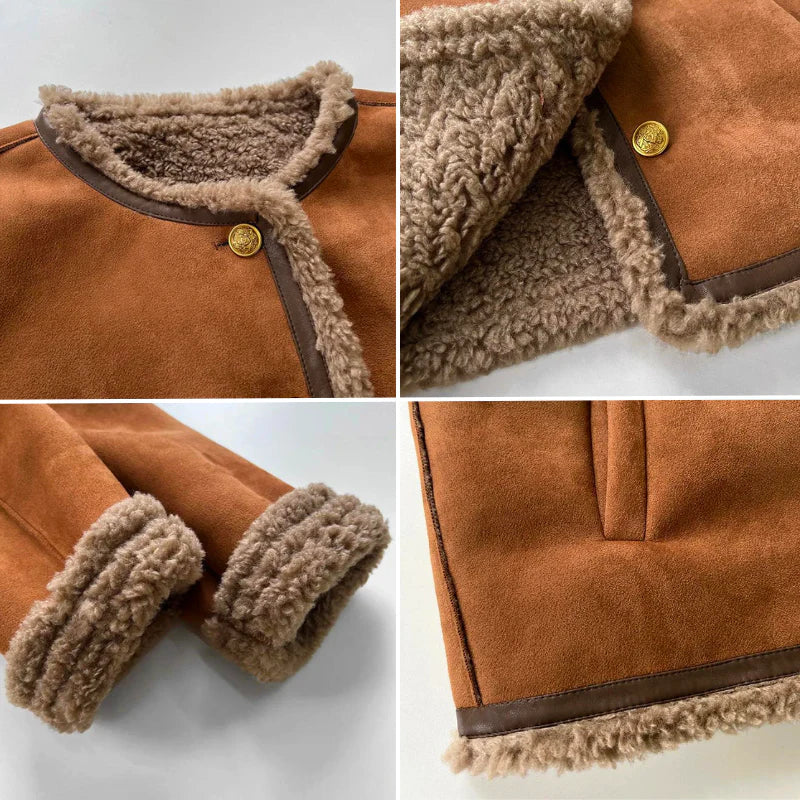 Isabella's Fur Button Jacket