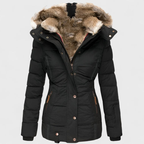 Annamarie - Puffer with hood and slim fit design