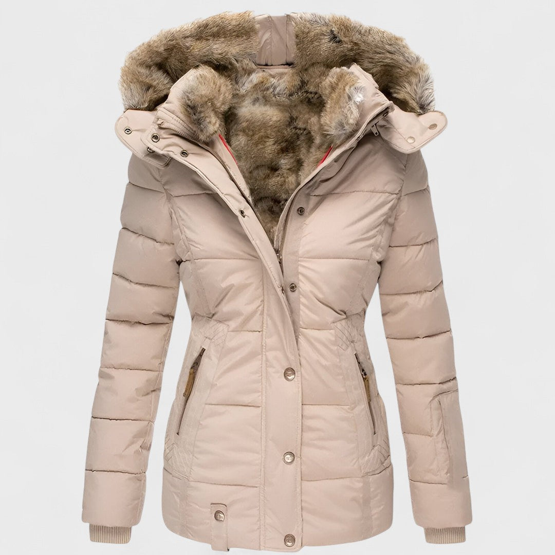 Annamarie - Puffer with hood and slim fit design