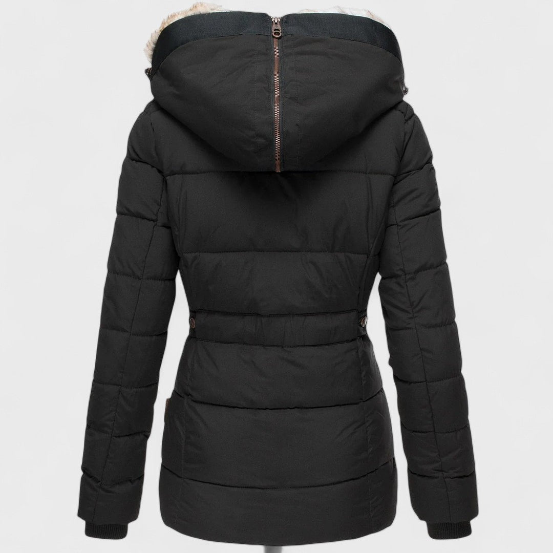 Annamarie - Puffer with hood and slim fit design