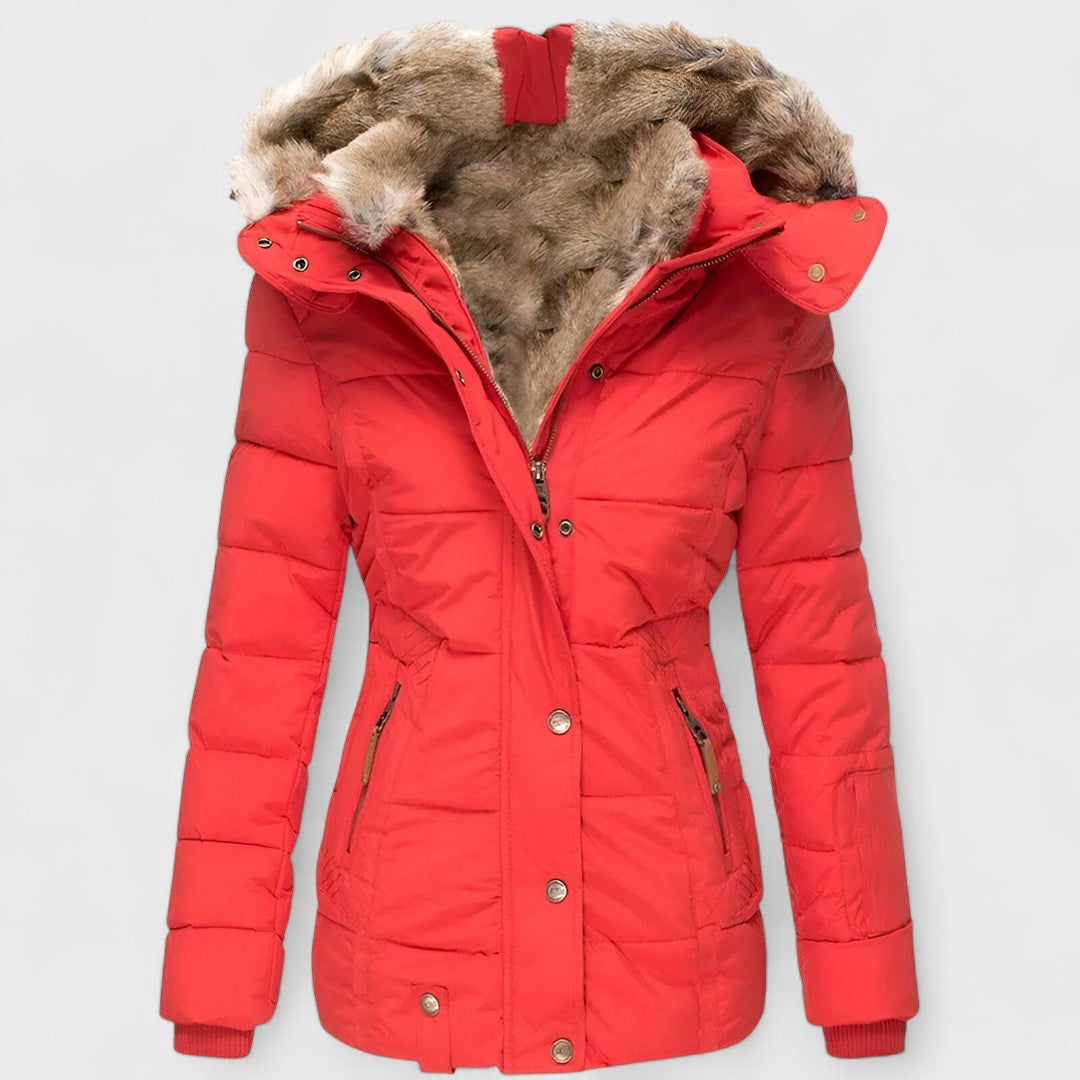 Annamarie - Puffer with hood and slim fit design