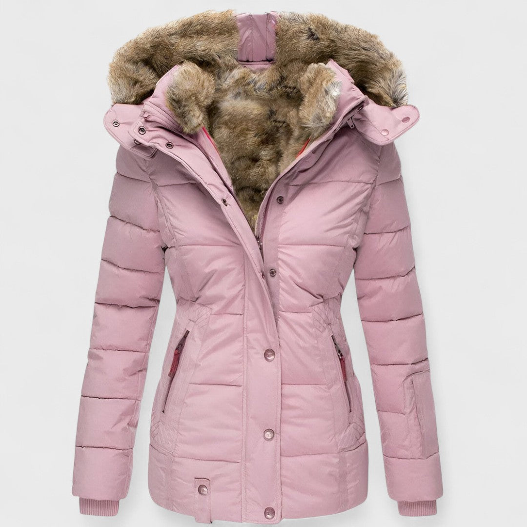 Annamarie - Puffer with hood and slim fit design