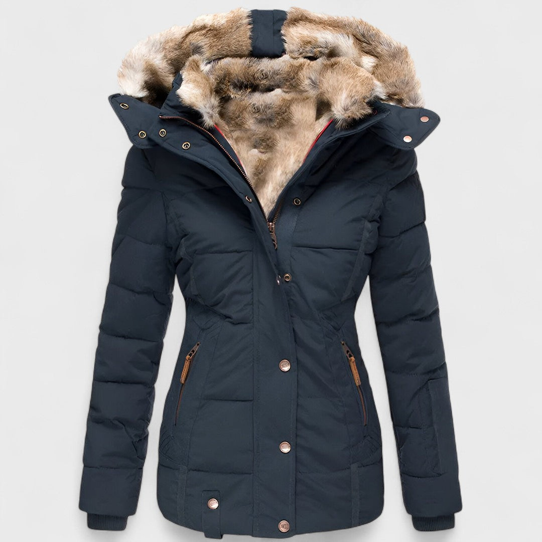 Annamarie - Puffer with hood and slim fit design