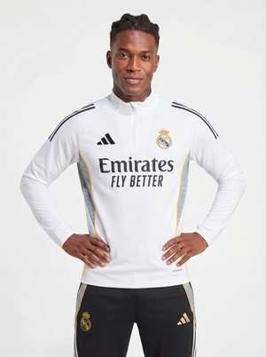 2025/2026 REAL MADRID WHITE AND BLACK TRACKSUIT