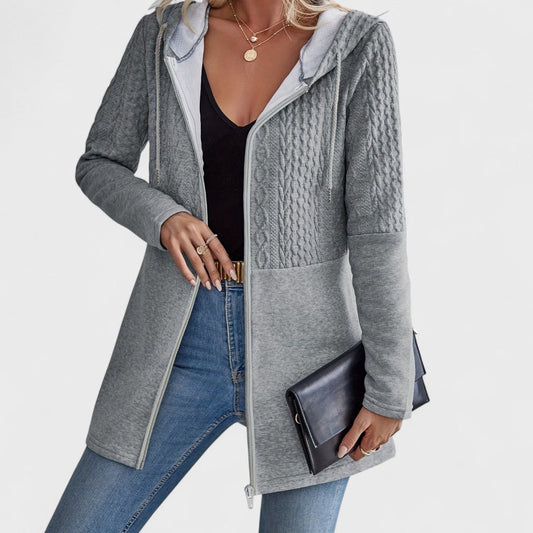 Valentino - Elegant Grey Hooded Cardigan for Women