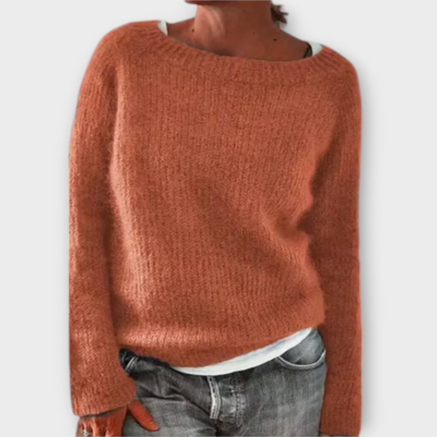 Queens – Solid Color Knit Sweater