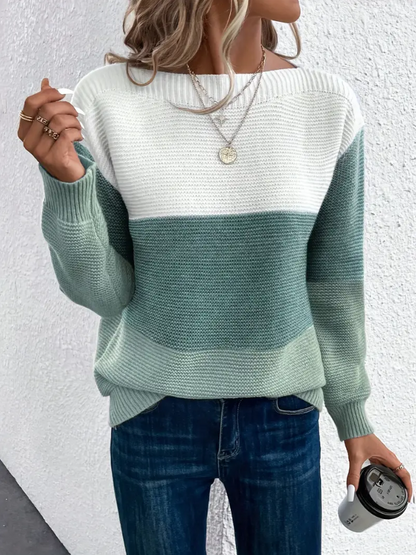 Calista - Elegant Long Sleeve Drop Shoulder Sweater