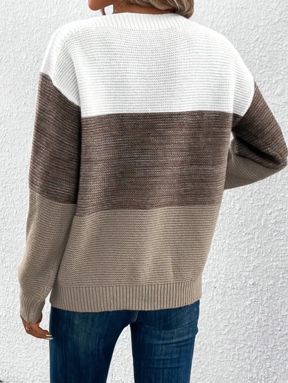 Calista - Elegant Long Sleeve Drop Shoulder Sweater