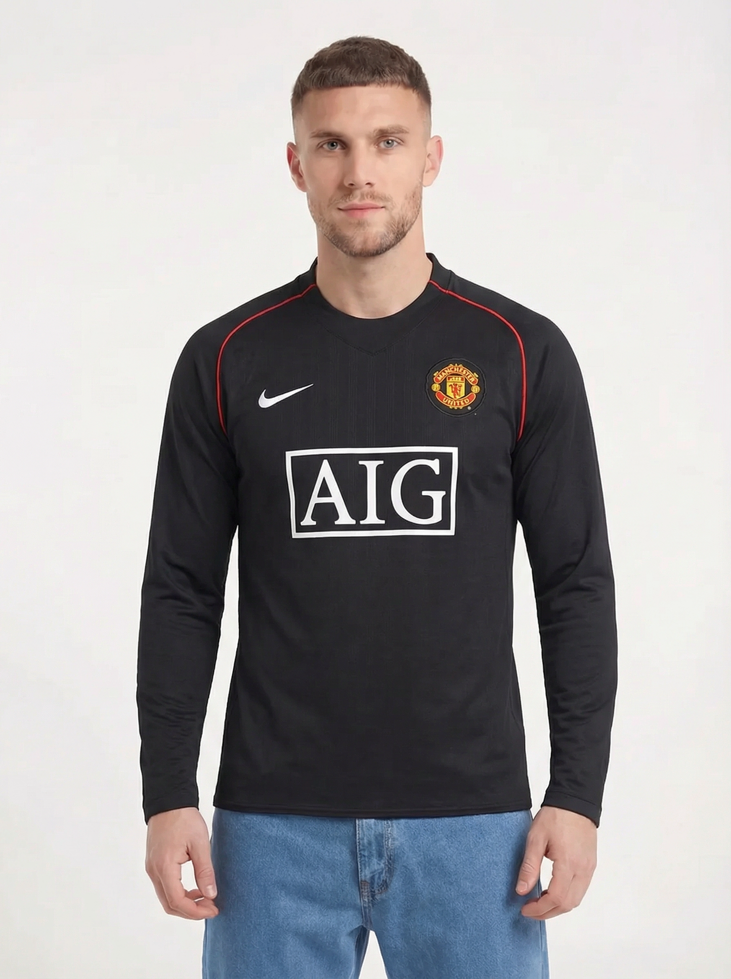 MANCHESTER UNITED 2007/08 RETRO LONG SLEEVE HOME SHIRT