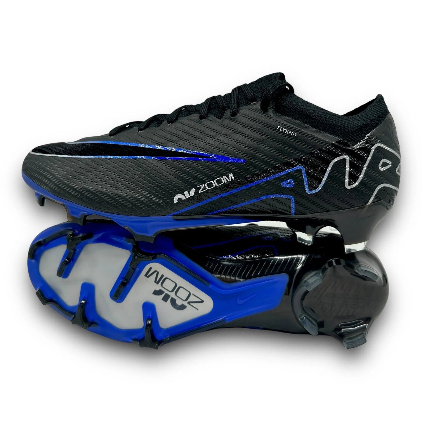 NIKE MERCURIAL VAPOR 15 ELITE FG FOOTBALL BOOTS BLACK BLUE