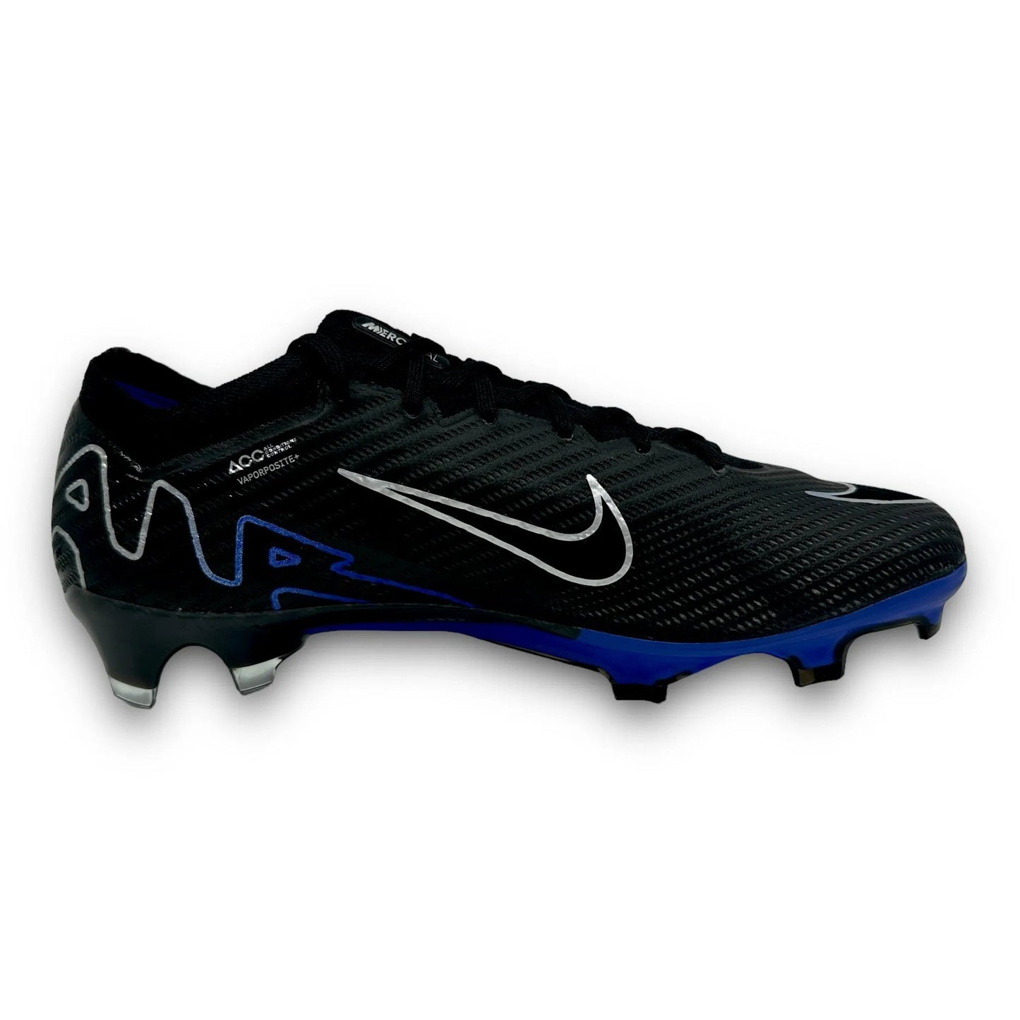 NIKE MERCURIAL VAPOR 15 ELITE FG FOOTBALL BOOTS BLACK BLUE