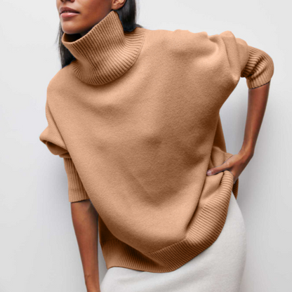Katrielle - comfortable pullover with high collar
