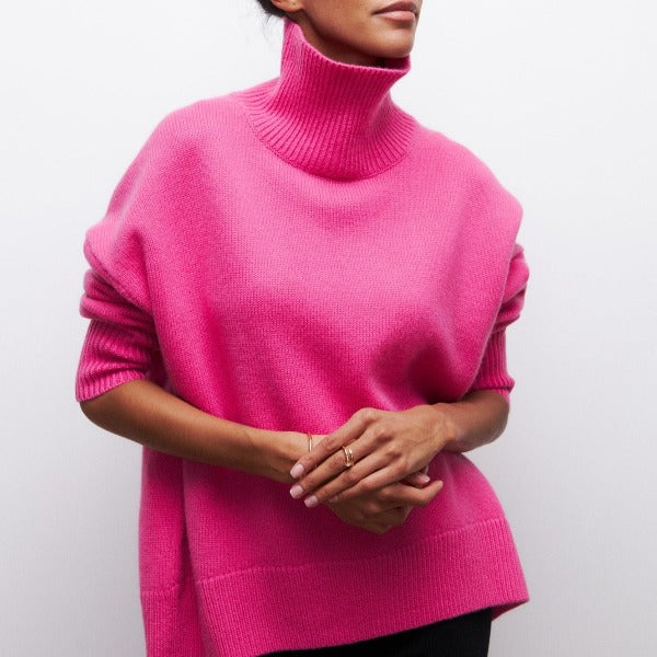 Katrielle - comfortable pullover with high collar