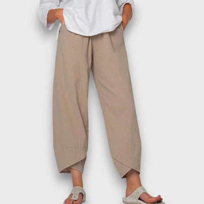 Neve – Lightweight summer trousers with a modern hem