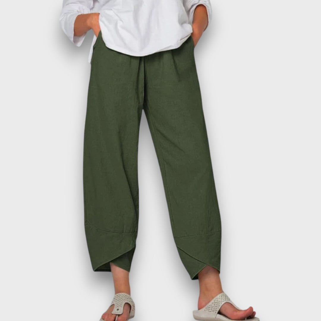 Neve – Lightweight summer trousers with a modern hem