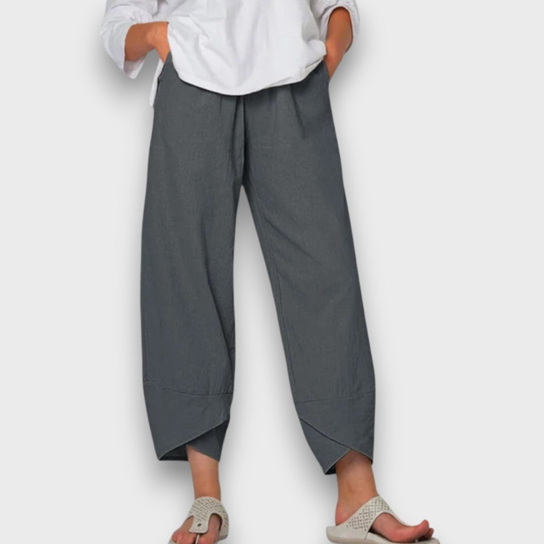 Neve – Lightweight summer trousers with a modern hem