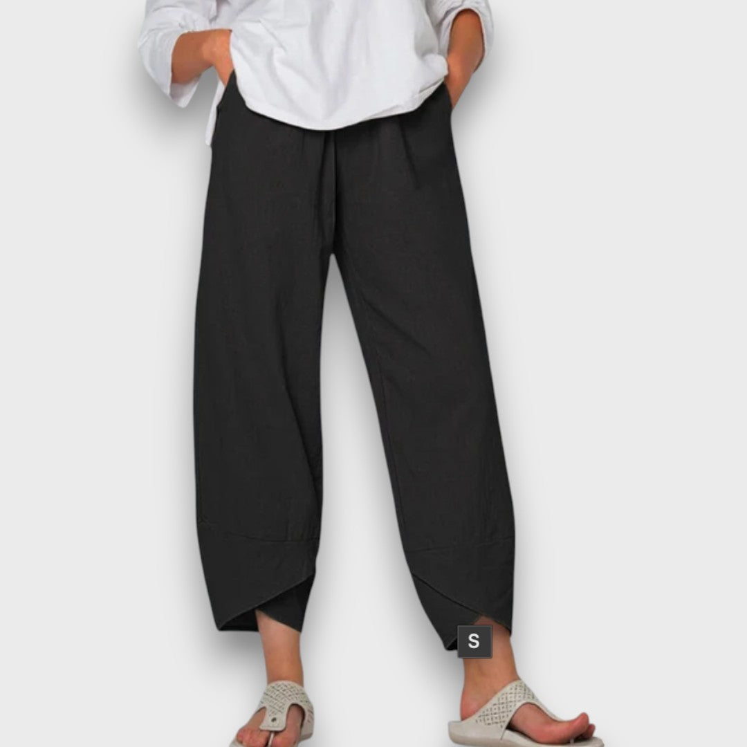Neve – Lightweight summer trousers with a modern hem