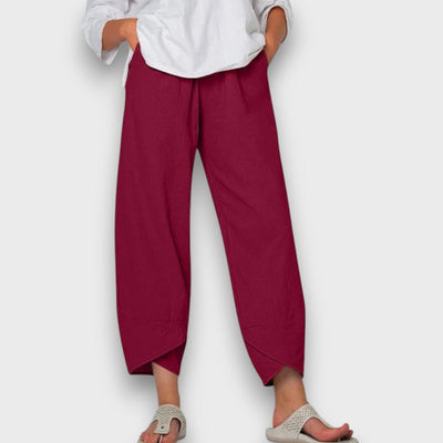 Neve – Lightweight summer trousers with a modern hem