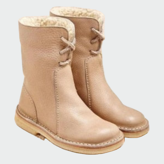 Waterproof Leather Men's Shoes with Wool Lining