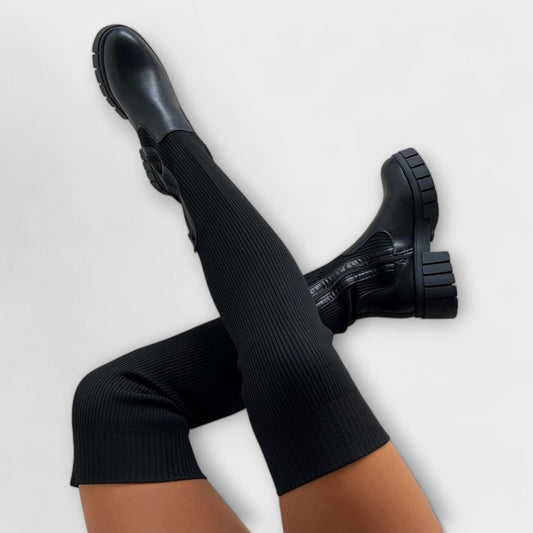 Lureva – Overknee Boots with Chunky Sole
