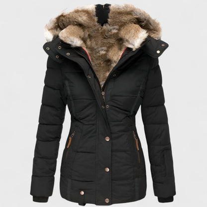 Annamarie - Puffer with hood and slim fit design