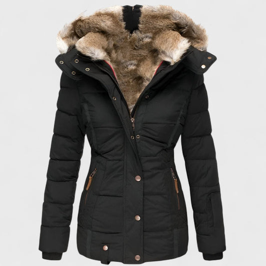 Annamarie - Puffer with hood and slim fit design