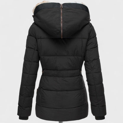 Annamarie - Puffer with hood and slim fit design